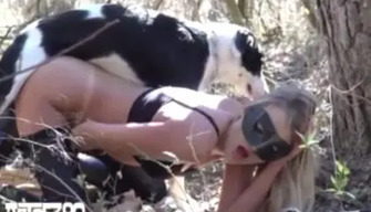 ArtofZoo Sexy zoophile DogWoman has sex with a dog in nature and at home